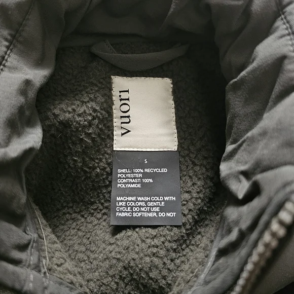 Vuori Morrow Sherpa Jacket Men Small Dark Oregano Green Long Sleeve Full Zip - Picture 10 of 15